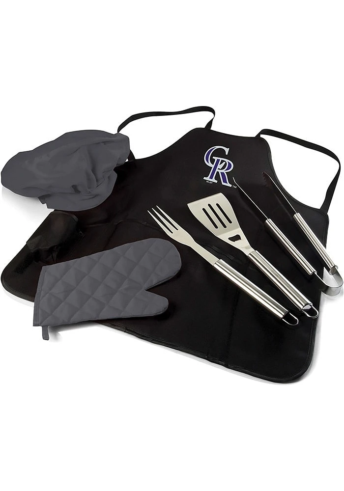 Colorado Rockies Pro Grill BBQ Apron Set