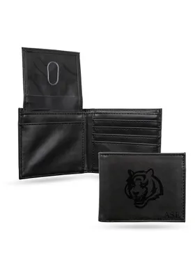 Cincinnati Bengals Logo Personalized Laser Engraved Mens Bifold Wallet