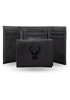 Milwaukee Bucks Logo Personalized Laser Engraved Mens Trifold Wallet