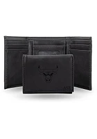Chicago Bulls Logo Personalized Laser Engraved Mens Trifold Wallet
