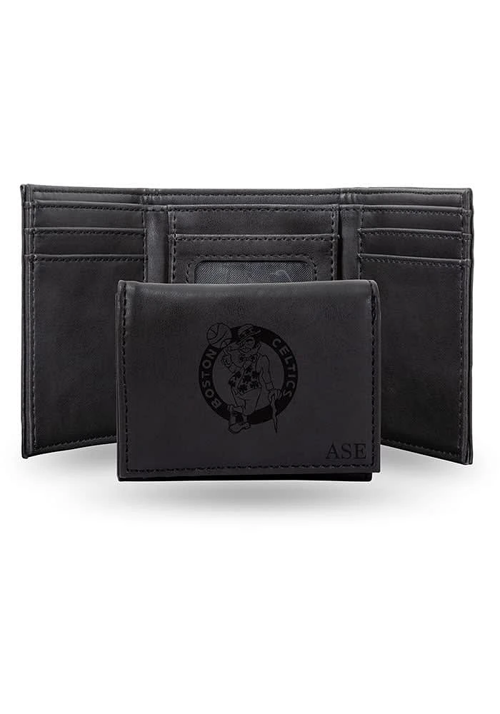 Boston Celtics Logo Personalized Laser Engraved Mens Trifold Wallet