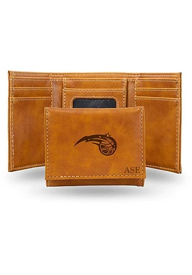 Orlando Magic Logo Personalized Laser Engraved Mens Trifold Wallet