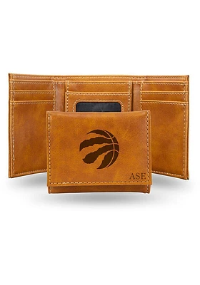 Toronto Raptors Logo Personalized Laser Engraved Mens Trifold Wallet