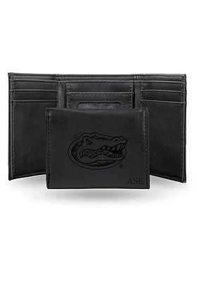 Florida Gators Logo Personalized Laser Engraved Mens Trifold Wallet