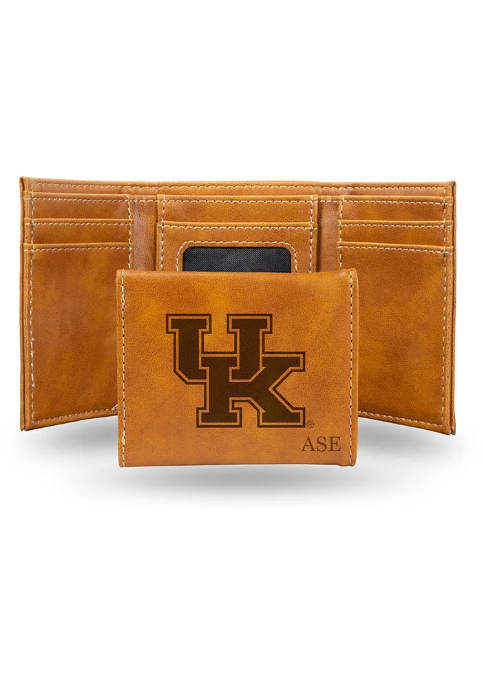 Kentucky Wildcats Logo Personalized Laser Engraved Mens Trifold Wallet