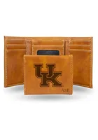 Kentucky Wildcats Logo Personalized Laser Engraved Mens Trifold Wallet