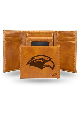 Southern Mississippi Golden Eagles Personalized Laser Engraved Mens Trifold Wallet