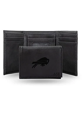 Buffalo Bills Logo Personalized Laser Engraved Mens Trifold Wallet