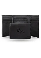 Denver Broncos Logo Personalized Laser Engraved Mens Trifold Wallet