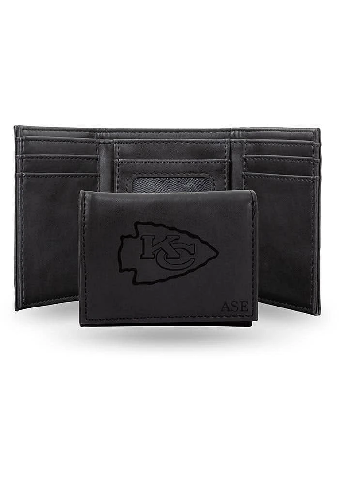 Kansas City Chiefs Logo Personalized Laser Engraved Mens Trifold Wallet