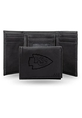Kansas City Chiefs Logo Personalized Laser Engraved Mens Trifold Wallet