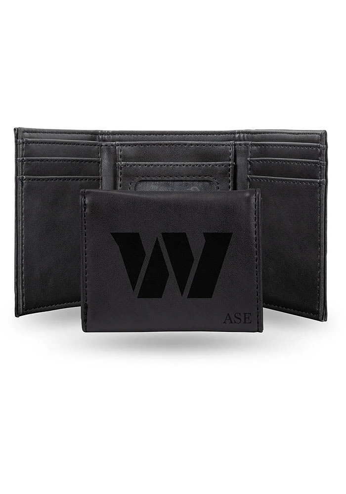 Washington Commanders Logo Personalized Laser Engraved Mens Trifold Wallet