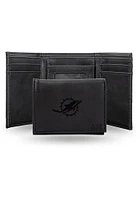 Miami Dolphins Logo Personalized Laser Engraved Mens Trifold Wallet