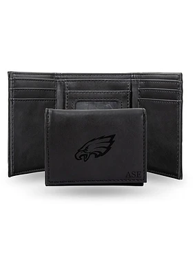 Philadelphia Eagles Logo Personalized Laser Engraved Mens Trifold Wallet