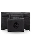 Vancouver Canucks Personalized Laser Engraved Mens Trifold Wallet