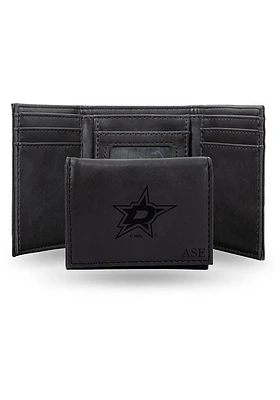 Dallas Stars Personalized Laser Engraved Mens Trifold Wallet