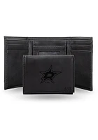 Dallas Stars Personalized Laser Engraved Mens Trifold Wallet