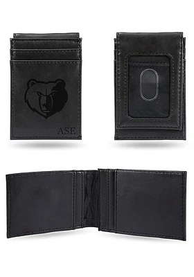 Memphis Grizzlies Logo Personalized Laser Engraved Front Pocket Mens Bifold Wallet