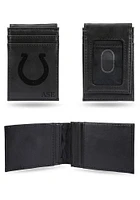 Indianapolis Colts Logo Personalized Laser Engraved Front Pocket Mens Bifold Wallet