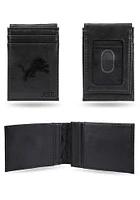 Detroit Lions Logo Personalized Laser Engraved Front Pocket Mens Bifold Wallet