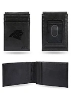 Carolina Panthers Logo Personalized Laser Engraved Front Pocket Mens Bifold Wallet
