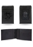 Pittsburgh Penguins Personalized Laser Engraved Front Pocket Mens Bifold Wallet