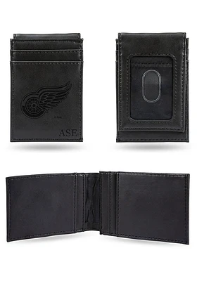 Detroit Red Wings Personalized Laser Engraved Front Pocket Mens Bifold Wallet