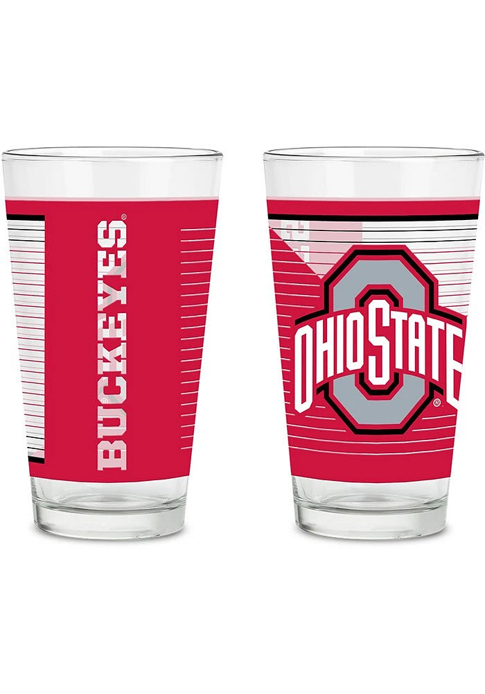 Ohio State Buckeyes 2 Pack Pint Glass Drink Set