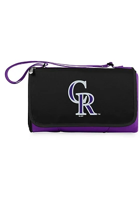Colorado Rockies Outdoor Picnic Fleece Blanket - Purple