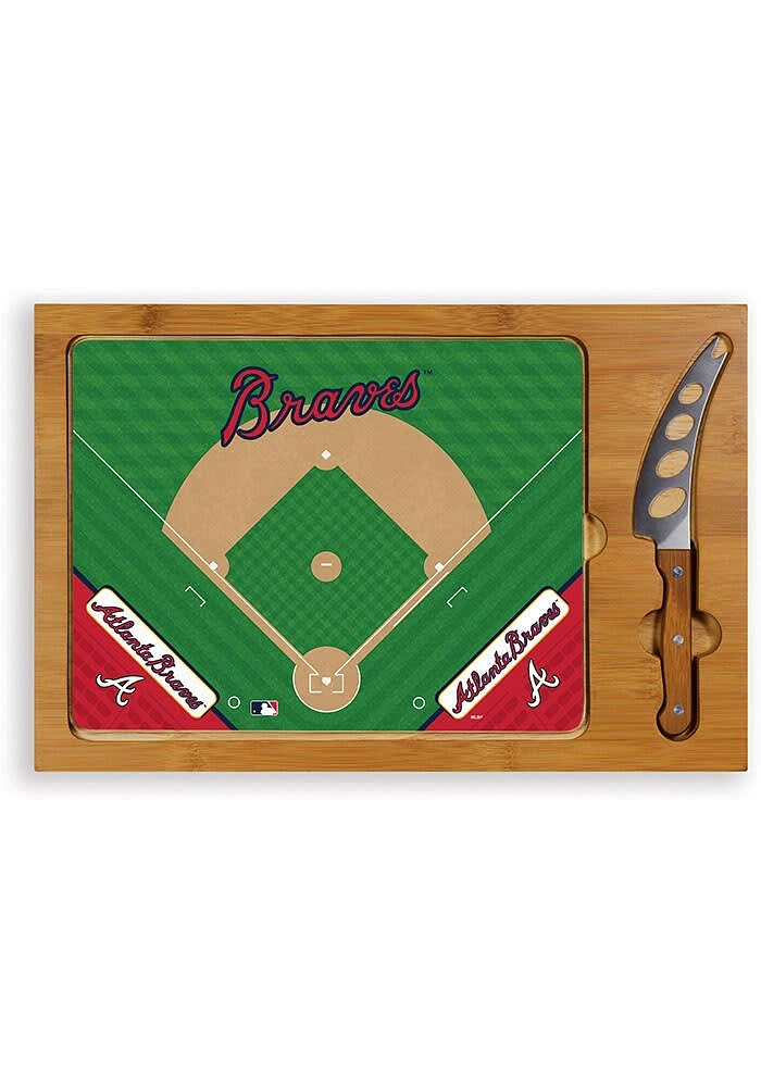 Atlanta Braves Icon Glass Top Cutting Board