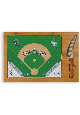 Colorado Rockies Icon Glass Top Cutting Board