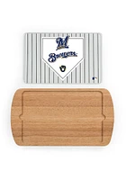 Milwaukee Brewers Billboard Glass Top Serving Tray