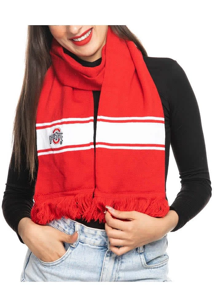 Ohio State Buckeyes Stripe Womens Scarf