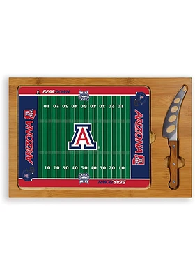 Arizona Wildcats Icon Football Glass Top Cutting Board