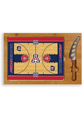 Arizona Wildcats Icon Basketball Glass Top Cutting Board