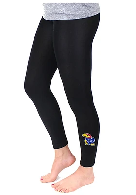 Kansas Jayhawks Womens Black Embroidered Pants