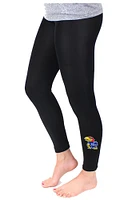 Kansas Jayhawks Womens Black Embroidered Pants