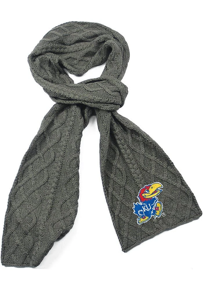 Kansas Jayhawks Cable Knit Womens Scarf