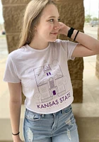 K-State Wildcats Womens White Landmark Short Sleeve T-Shirt