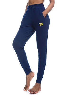 Michigan Wolverines Womens Sweater Jogger Blue Sweatpants