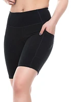 Kansas Jayhawks Womens Black Biker Shorts