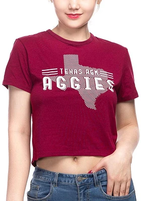 Texas A&M Aggies Womens Maroon Bam Short Sleeve T-Shirt