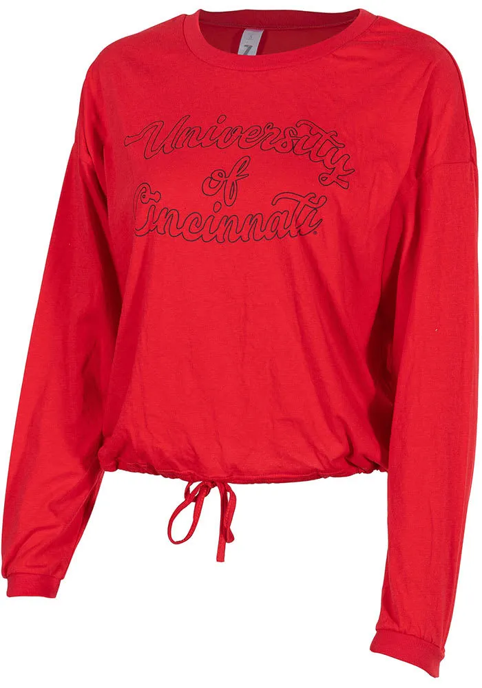 Cincinnati Bearcats Womens Red Cinch LS Tee