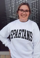 Michigan State Spartans Womens White Sport Crew Sweatshirt