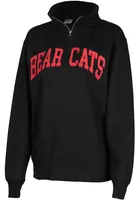 Cincinnati Bearcats Womens Black Sport Qtr Zip