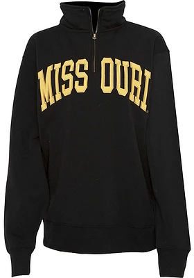 Missouri Tigers Womens Black Sport Qtr Zip