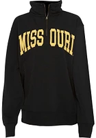 Missouri Tigers Womens Black Sport Qtr Zip