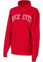 Ohio State Buckeyes Womens Red Sport Classic 1/4 Zip Pullover