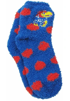 Kansas Jayhawks Polka Dot Youth Quarter Socks
