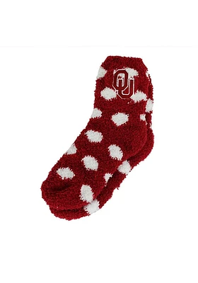 Oklahoma Sooners Polka Dot Youth Quarter Socks